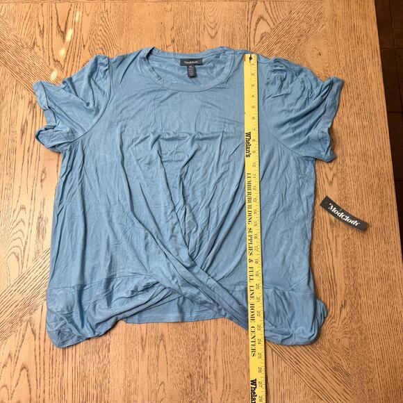 ModCloth A Twist Of Fun Knit Top Blue 1X NWT - Picture 11 of 12